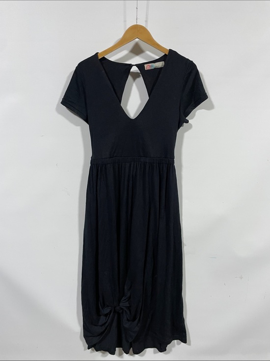 Free People Dresses & Skirts - Free People Black Midi Dress with V-Keyhole